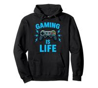 Gaming Is Life Graphic for Funny Gamers Pullover Hoodie