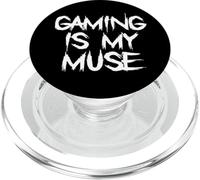 Gaming is My Muse Funny Geek Gaming Statement PopSockets PopGrip for MagSafe