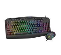 Gaming Keyboard and Mouse Combo, CQ109 RGB LED Backlit Wired Keyboard with 104 Key for PC/Laptop (Black)