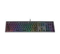 Gaming Keyboard LED Backlight Wired QWERTY Plug & Play 1.5m Cable 2x USB Ports