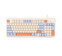 Gaming Keyboard Mixed Color Glowing Knob for Games E Sports Office Lapbook, Keypad Compact Wired for Xp 8 10 Home Office, Gaming Keyboards
