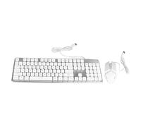 Gaming Keyboard Mouse Set, RGB Lights, Mechanical Like Feel, Single Color Backlight, Wired, 104 Keys, for PC Computer Office Work Home Entertainment