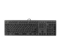 Gaming Keyboard Wired White Backlight QWERTY 1.5m Cable 2 USB Ports Plug & Play