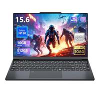 Gaming Laptop, 15.6 Inch Laptop Computer with N150 Processor(up to 3.6GHz), 16GB RAM 512GB SSD,Backlit Keyboard, FHD 1920 * 1080,WIFI 5,BT 4.2,Fingerprint unlocking,Win 11 Pro,laptops for gaming