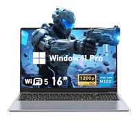 Gaming Laptop Computer, 16 Inch Lap Top PC Win 11 Pro 2025, N150 (Up to 3.6GHz), 16GB RAM 1TB SSD, Integrated Graphics (1GHz), IPS 1920x1200 Display, 6000mAh Battery, WiFi 5 /BT4.2, Backlit Keyboard