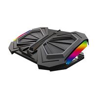 Gaming Laptop Cooler Fan 4 Heights Adjustable Notebook Cooling Base USB Powered RGB Fan Heatsink For 11-16in Laptop Cooler Pad External