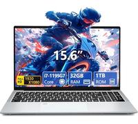 Gaming Laptop Core i7, Gaming Laptops,15.6 Inch Laptops FHD 1920 * 1080 Computer Laptop Up to 4.7GHZ, 32GB RAM 1TB SSD RJ45 WiF5 HDMI 180 Angle Opening Backlit Keyboard and Fingerprint Unlock Notebook