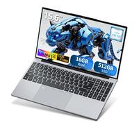 Gaming Laptop, Laptop Computer with Twin Lake N150 Processor(up to 3.6GHz), 16GB RAM 512GB SSD,Backlit KB Fingerprint, 15.6" IPS 1080P, Win 11 Pro,WiFi 5,BT 4.2,Gaming laptops,Lap top,Student laptops