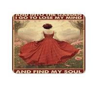 Gaming Laptop Mouse Pad, and Into The Garden I Go to Lose My Mind & Find My Soul, Mouse Mat Square Mouse Pad Non-Slip Rubber Base MousePads for Office Laptop Computer 8x10 Inch