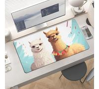 Gaming Llama Alpaca Mouse Pad 24x12 Large Desk Mat with Non-Slip Rubber & Smooth Surface Foldable Desk Pad for Keyboard and Mouse Laptop Computer Mousepad for Office Home Remote Work