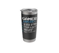 Gaming Logic Gaming Nerds Geeks A Day Without Video Games Stainless Steel Insulated Tumbler