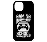Gaming Makes Me Happy School Makes My Head Hurt Video Gamer Case for iPhone 14