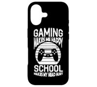 Gaming Makes Me Happy School Makes My Head Hurt Video Gamer Case for iPhone 17