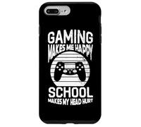 Gaming Makes Me Happy School Makes My Head Hurt Video Gamer Case for iPhone 7 Plus/8 Plus