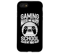 Gaming Makes Me Happy School Makes My Head Hurt Video Gamer Case for iPhone SE (2020) / 7/8