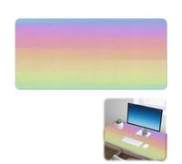 Gaming Mat for Desk Pastel Rainbow Non-Slip Waterproof Gaming Surface Mat Mice Pads for Desk Office Accessories Home Decor Table Protector (42 X 90 Cm)