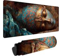 Gaming Mauspad Blau Mauspad XXL 900x300x3 mm Mousepad Zen Motiv, Mousepad Gaming Zubehör mit Anti Rutsch Basis, Mouse Pad Verbessert Präzision und Geschwindigkeit für Home Office Deko, Geschenke w-501