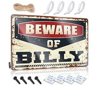 Gaming Metal Tin Decor Beware Of Billy Sign Bar Posters Room Door Decor(30X40CM)