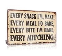 Gaming Metal Tin Decor Every Snack, Every Meal, Every Bite Tin Sign Home Wall Decor Funny Metal Sign Tin Signs Warning(30X40CM)