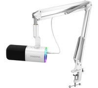 Gaming Microphone with Boom Arm: XLR/USB Podcast Microphone with Software, Mute…