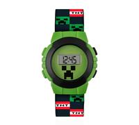 Gaming Minecraft Printed Digital Green Watch MIN4223 - Stainless Steel