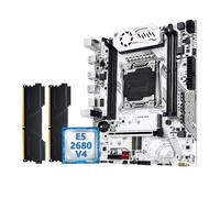 Gaming Motherboard Fit For MACHINIST Upgrade X99 Motherboard Kit LGA 2011-3 Xeon E5 2680 V4 CPU And 16GB DDR4 RAM NVME M.2 TPM .0 Interface(Motherboard+CPU)