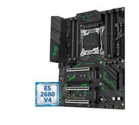Gaming Motherboard Fit For MACHINIST X99 MR9S Motherboard Kit LGA2011-3 Xeon E5 2680 V4 Cpu 32GB DDR4 Four Channel TPM 2.0 Interface NVME M. USB3(Motherboard+CPU)