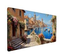 Gaming Mouse Mat 600 x 300 mm XXL Large Gaming Mouse Pad Waterproof Mousepad Long Desk Pad with Stitched Edges Mousepad with Rubber Base, Desk Accessories for Men, Gifts Women (Coastal Scenery) N-446