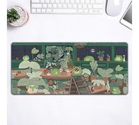 Gaming Mouse Mat, 80x30cm Large Mouse Mat Extended Mouse Pad with Non-Slip Base Stitched Edges Cute Desk Mat Kawaii Keyboard Pad for Game Desktop Office Home Decor (Frog)