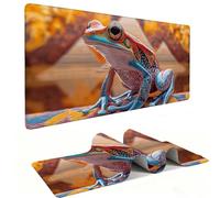 Gaming Mouse Mat 900 x 400 mm XXL Large Gaming Mouse Pad Waterproof Mousepad Long Desk Pad with Stitched Edges Desk Mat with Rubber Base, Office Accessories for Men, Gifts (Frog Pyramid) B-943