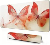 Gaming Mouse Mat Abstract Mouse Pad large Butterfly 1200x600x3mm Extended Desk Mat large, Keyboard Pad and Desk Accessories, Water-Resistant Surface and Non-Slip Base Mousemat for Office Deco DZ-52