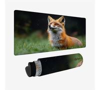 Gaming Mouse Mat Animal Large Mouse Pad 600x300x3mm, Fox Desk Mat with Stitched Edges, Waterproof Extended Washable Desk Pad with Non-Slip Rubber Base, Gaming Accessories for PC, Laptop, Model 907