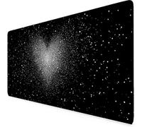 Gaming Mouse Mat Black Mouse Pad Love Desk Mat Large 60 x 30cm Protector Desk Pad Non-Slip Rubber Base with Stitched Edges, for Computer, PC, Laptop, Home, Office, Work (Black,Love 600x300x3mm) k1526