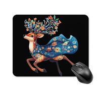 Gaming Mouse Mat Christmas Deer Writing Mat Portable Small Mousepad, For Desk, Travel, Study, Work, 25x30cm