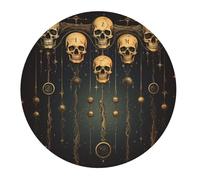 Gaming Mouse Mat Death Skull Mysterious Sacred Geometry Vintage Desk Pad Small Comfortable Portable Writing Mat, For Laptop, Home, Computer, Work, 20cm