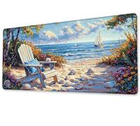 Gaming Mouse Mat Desk Office Mouse Pad Large Size 800x400 XXL Extended Comfortable Mousepa, With Non-Slip Rubber Water-Resistant Surface Improved Precision and Speed，for Male Gift Sailboat zj-58