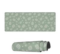 Gaming Mouse Mat Doodle Pineapple Modern Pattern Large Mouse Pads Stitched Edges Writing Mat, For Study, Home, Travel, 80x30cm