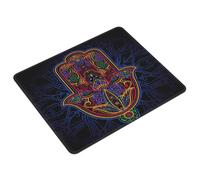 Gaming Mouse Mat Fatima Hamsa Hand Evil Eye Vintage Mandala Table Mat With Non-Slip Rubber Base Soft Computer Mouse Mat, For Study, Computer, Laptop, Office, 25x30cm