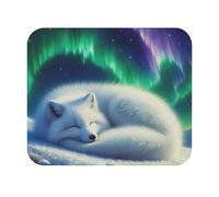 Gaming Mouse Mat Fox White Mousepad Stitched Edges Durable Writing Mat, For Work, Office, Laptop, 25x30cm
