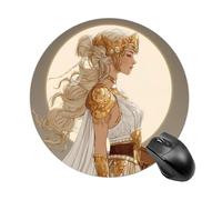 Gaming Mouse Mat Gr oddess Athena Wisdom Computer Mouse Pad Decor Soft Portable Table Mat, For Travel, Computer, Home, Study, 20cm