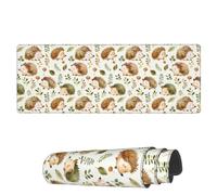 Gaming Mouse Mat Green Hedgehogs Doodle Large Mouse Pads With Non-Slip Rubber Base Computer Mousepad, For Office, Study, Computer, 80x30cm