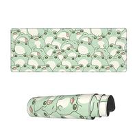 Gaming Mouse Mat Kawaii Frog Seamless Cute Large Mouse Pads Stitched Edges Writing Mat, For Work, Home, Laptop, 80x30cm