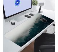 Gaming Mouse Mat Landscape Jungle Fog Large Mouse Pad Washable Laptop Desk Pad, Keyboard Pad Large Size, Improved Precision and Speed for Home Office Gamer 600x400x2 mm