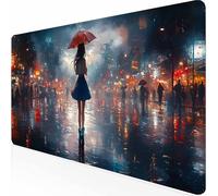 Gaming Mouse Mat Large Mouse Pad 1000 x 500 x 3MM Washable Laptop Mousemat, Japan Girl Keyboard Mat, Non-Slip Rubber Base Stitched Edges Mousepad for PC, Laptop, Office, z1c0996