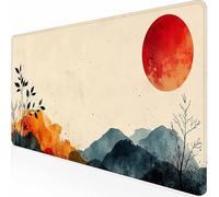Gaming Mouse Mat Large Mouse Pad 1000 x 500 x 3MM Washable Laptop Mousemat, Japan Landscape Keyboard Mat, Non-Slip Rubber Base Stitched Edges Mousepad for PC, Laptop, Office, z1c0936