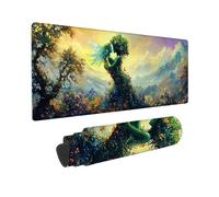 Gaming Mouse mat/Large Mouse Pad 1200 x 400 x 3mm | XXL Desk Mat | Improved Precision and Speed | Rubber Base for Stable Grip on Smooth Surfaces | Table Pad, 120 x 40cm (Elves Scenery) z-438