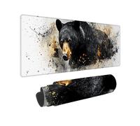 Gaming Mouse mat/Large Mouse Pad 1200 x 400 x 3mm | XXL Desk Mat | Improved Precision and Speed | Rubber Base for Stable Grip on Smooth Surfaces | Table Pad, 120 x 40cm (Animals Bears) z-178
