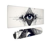 Gaming Mouse mat / Large Mouse Pad 1200 x 400 x 3mm | XXL Mousepad | Desk Mat | Improved Precision and Speed | Rubber Base for Stable Grip on Smooth Surfaces | Table Pad, 120 x 40cm (Eye) z-854