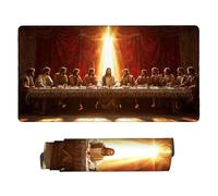 Gaming Mouse mat/Large Mouse Pad 1200 x 600 x 3mm| XXL Mousepad | Desk Mat | Improved Precision and Speed | Rubber Base for Stable Grip on Smooth Surfaces, 120 x 60cm (The Last Supper) d-999