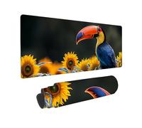 Gaming Mouse mat/Large Mouse Pad 1400 x 600 x 3mm | XXL Desk Mat | Improved Precision and Speed | Rubber Base for Stable Grip on Smooth Surfaces | Table Pad (Sunflower Big Billed Bird) z-811